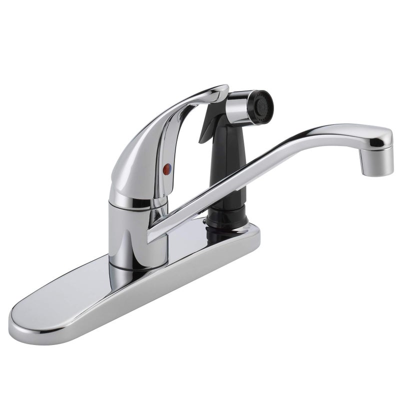 Peerless Single-Handle Kitchen Sink Faucet with Integrated Side Sprayer, Chrome P114LF - Image 1